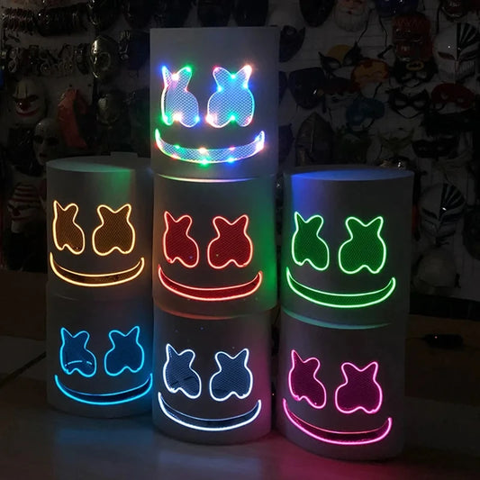 LED Neon Marshmallow Mask