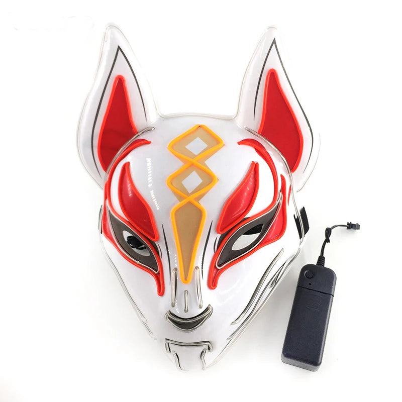 Colorful Light up Fox Face Mask LED