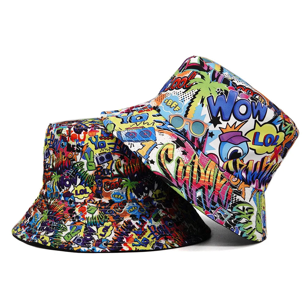 Graffiti Sunscreen Bucket Hats