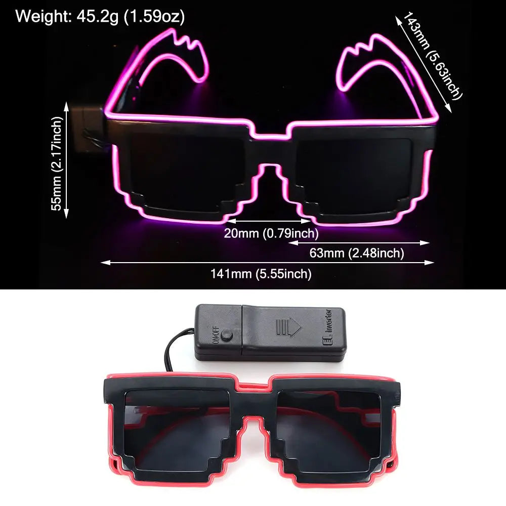 LED Light-up Glasses Wireless Glow in the Dark