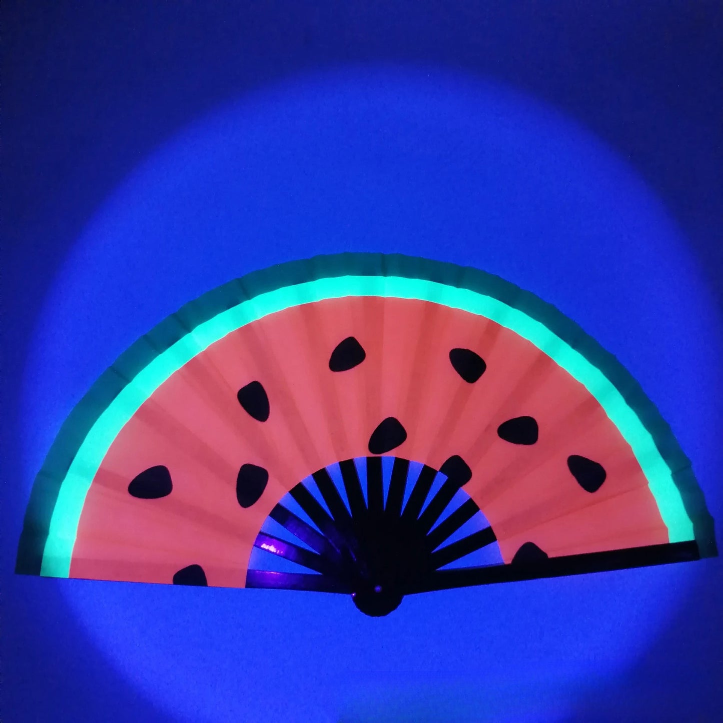 UV Ink Printing Fluorescent Effect Cloth Fan