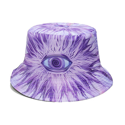Reversible Bucket Hat 3D Eye Design