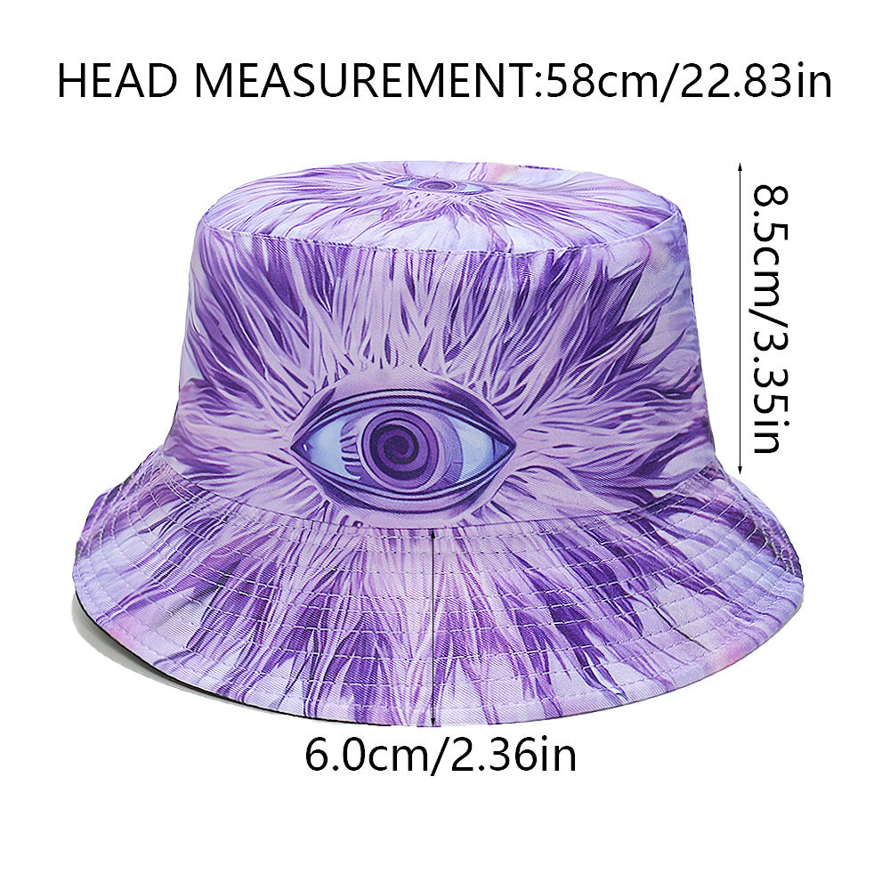 Reversible Bucket Hat 3D Eye Design