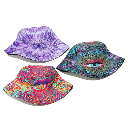 Reversible Bucket Hat 3D Eye Design