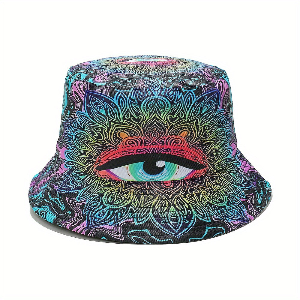 Reversible Bucket Hat 3D Eye Design