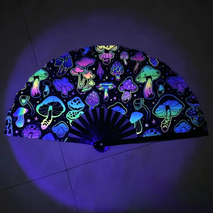 UV Ink Printing Fluorescent Effect Cloth Fan