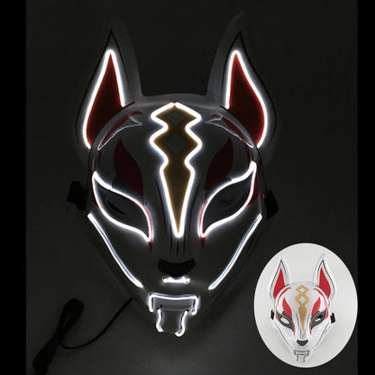 Colorful Light up Fox Face Mask LED