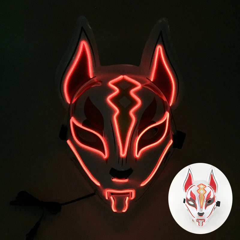 Colorful Light up Fox Face Mask LED