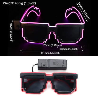 LED Light-up Glasses Wireless Glow in the Dark