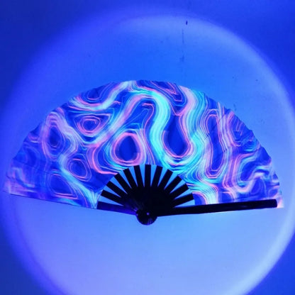 UV Ink Printing Fluorescent Effect Cloth Fan