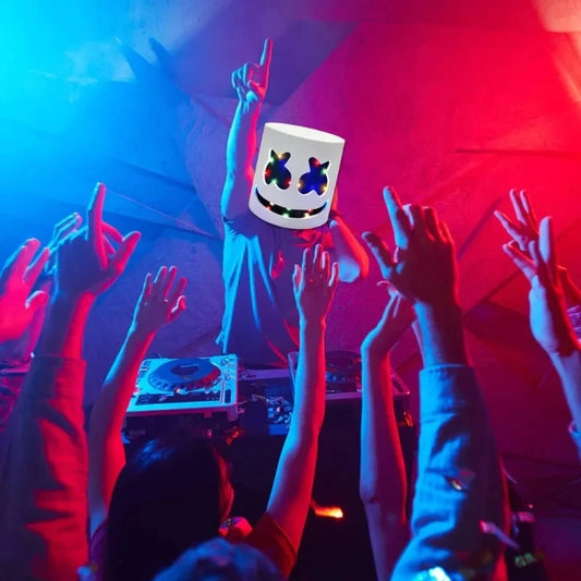 LED Neon Marshmallow Mask