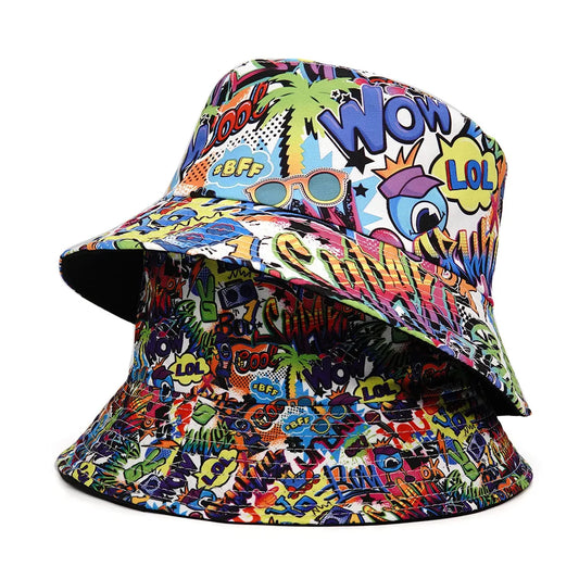 Graffiti Sunscreen Bucket Hats