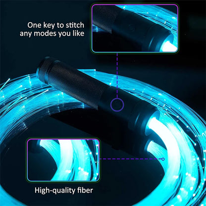 LED Fiber Optic Whip USB Rechargeable