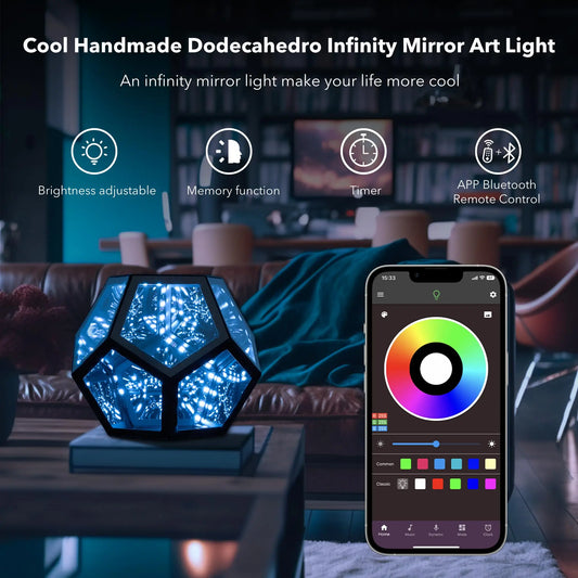 Dreamy Geometric Space LED Light