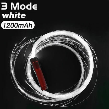 LED Fiber Optic Whip USB Rechargeable