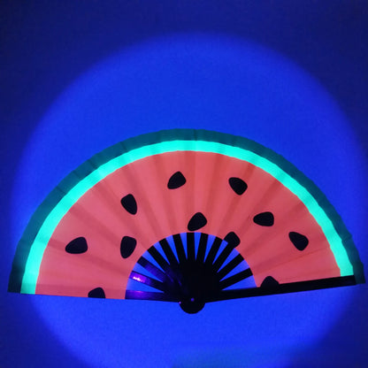 UV Ink Printing Fluorescent Effect Cloth Fan