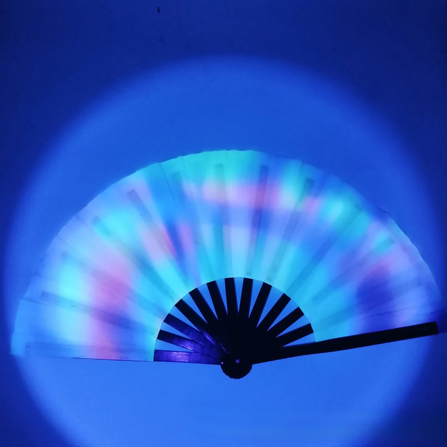 UV Ink Printing Fluorescent Effect Cloth Fan