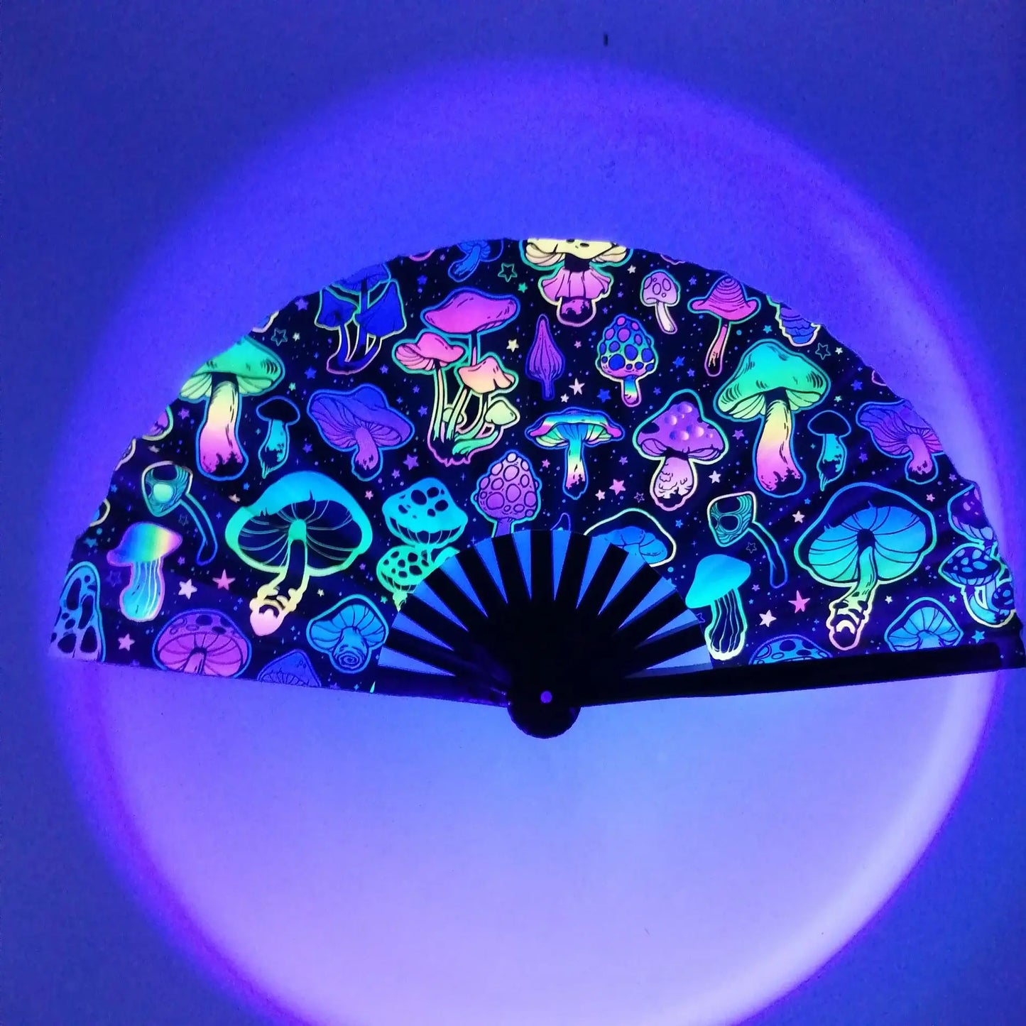 UV Ink Printing Fluorescent Effect Cloth Fan