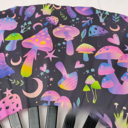 UV Ink Printing Fluorescent Effect Cloth Fan