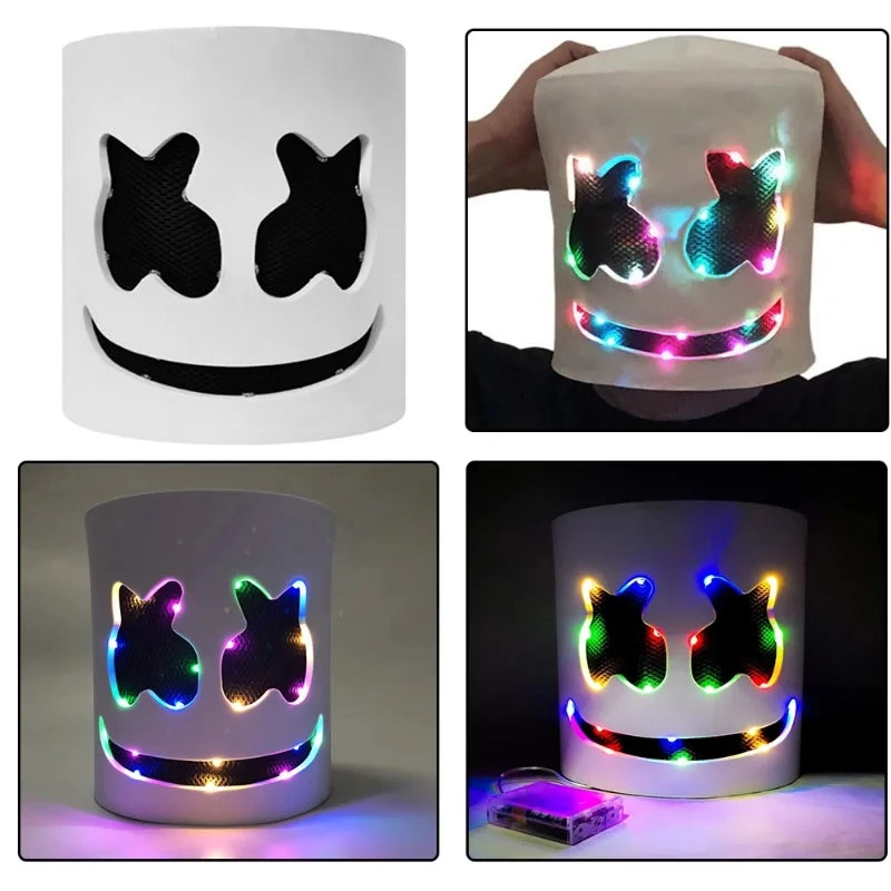 LED Neon Marshmallow Mask