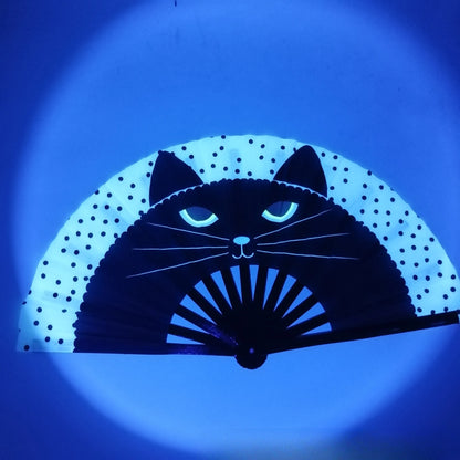 UV Ink Printing Fluorescent Effect Cloth Fan