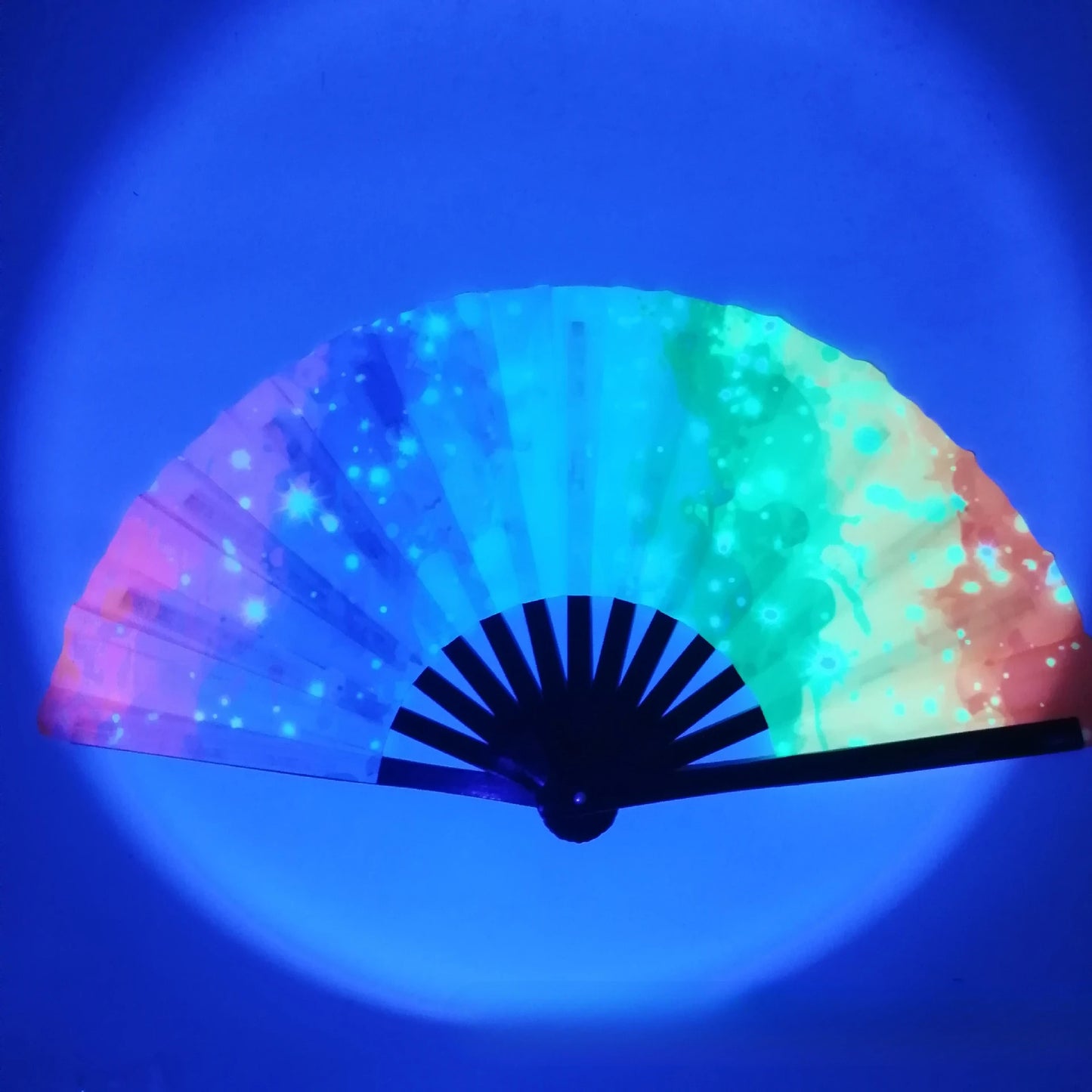 UV Ink Printing Fluorescent Effect Cloth Fan