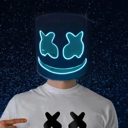 LED Neon Marshmallow Mask