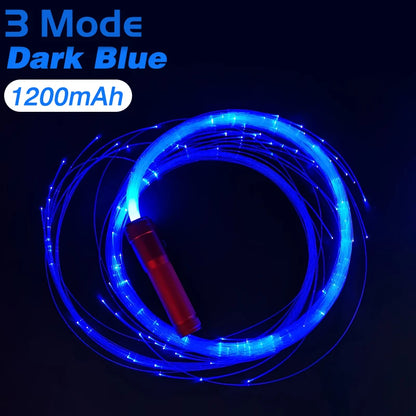 LED Fiber Optic Whip USB Rechargeable