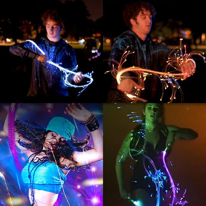 LED Fiber Optic Whip USB Rechargeable