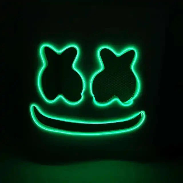 LED Neon Marshmallow Mask
