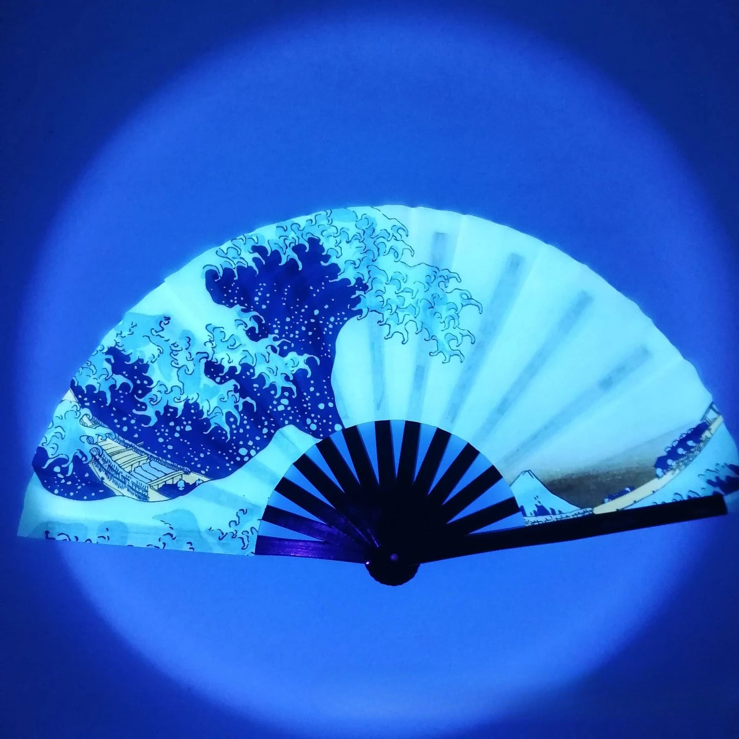 UV Ink Printing Fluorescent Effect Cloth Fan