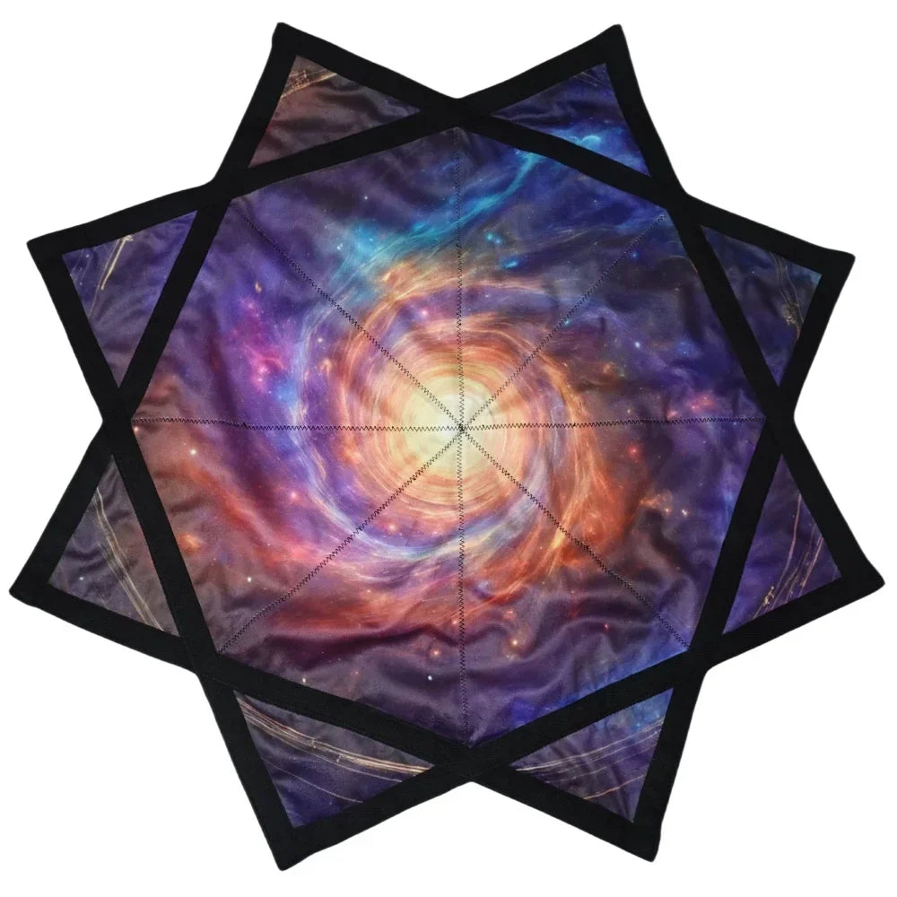 Flow star universe printed pattern double-sided printed UV purple