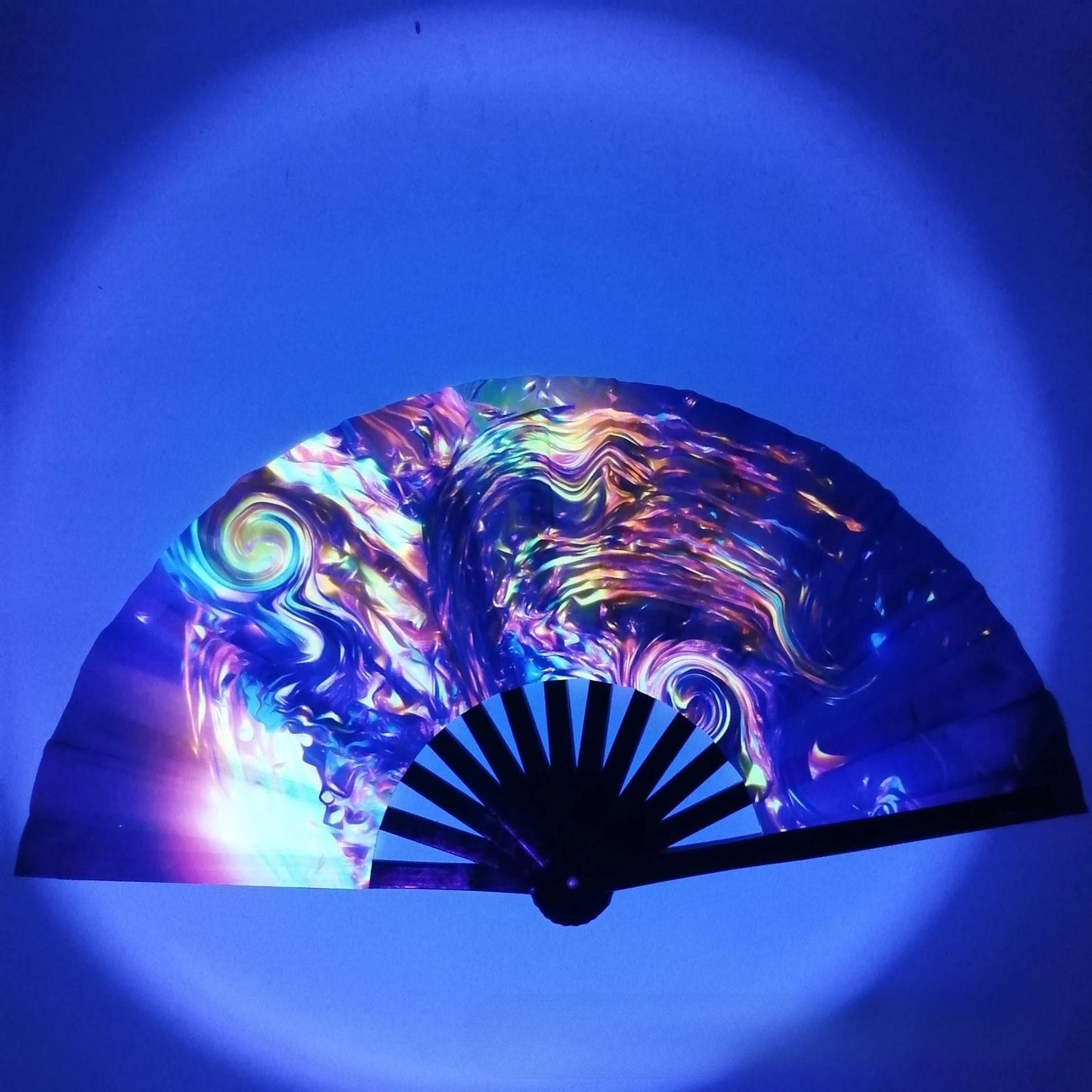 UV Ink Printing Fluorescent Effect Cloth Fan