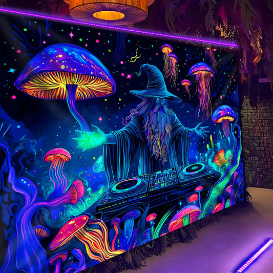 Mystic Wizard Psychedelic Tapestry