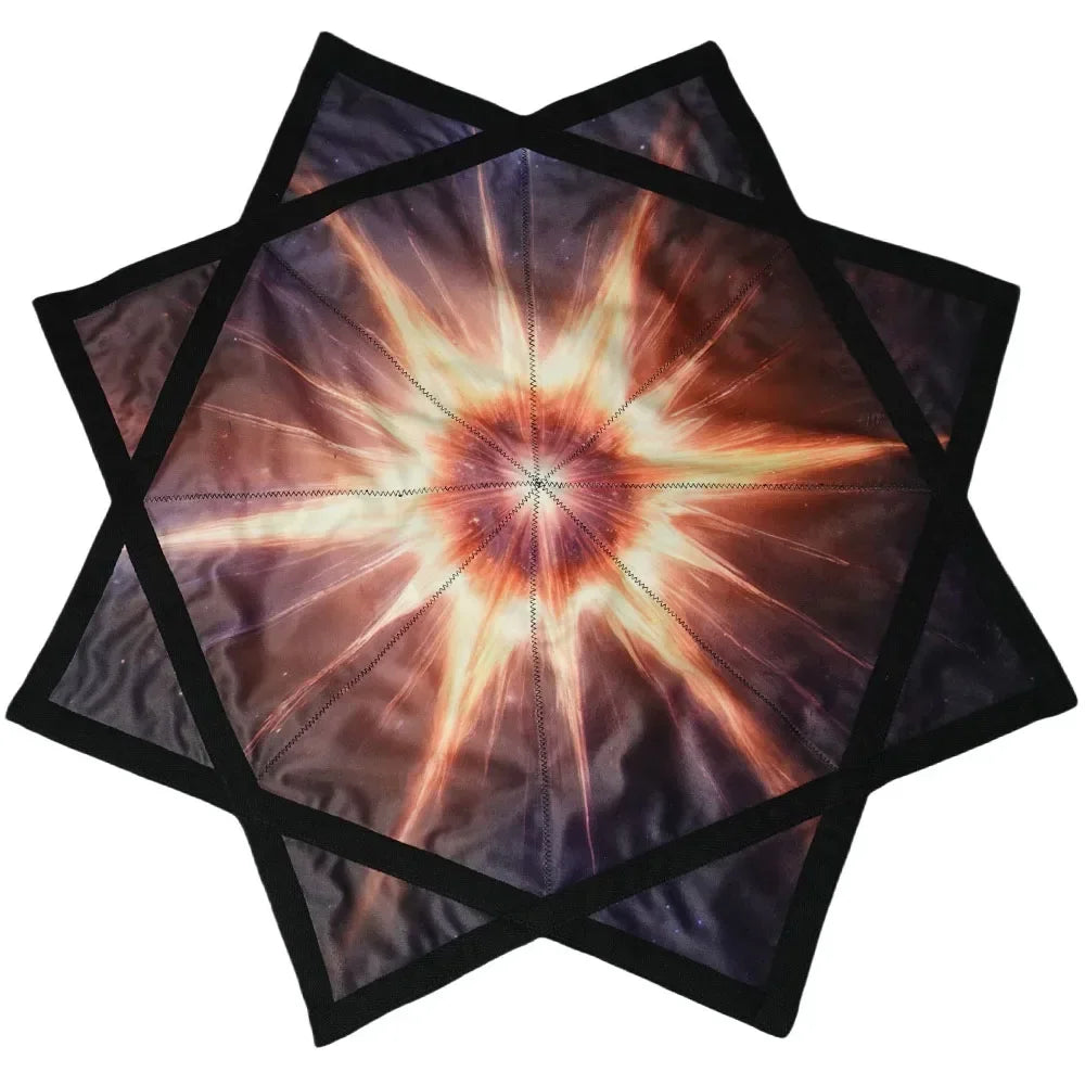 Flow star universe printed pattern double-sided printed UV purple