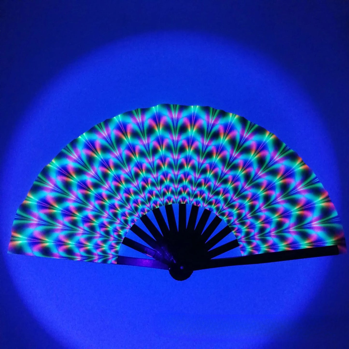 UV Ink Printing Fluorescent Effect Cloth Fan