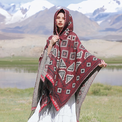 Hoodie Shawl Boho