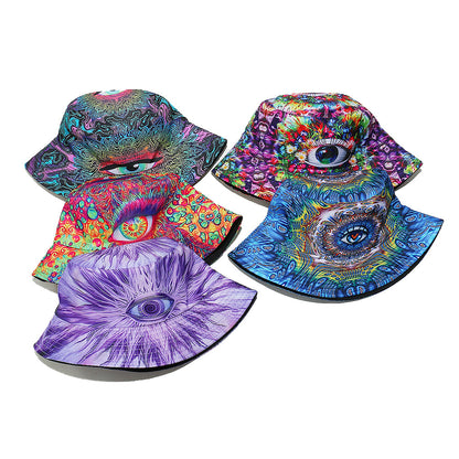 Reversible Bucket Hat 3D Eye Design