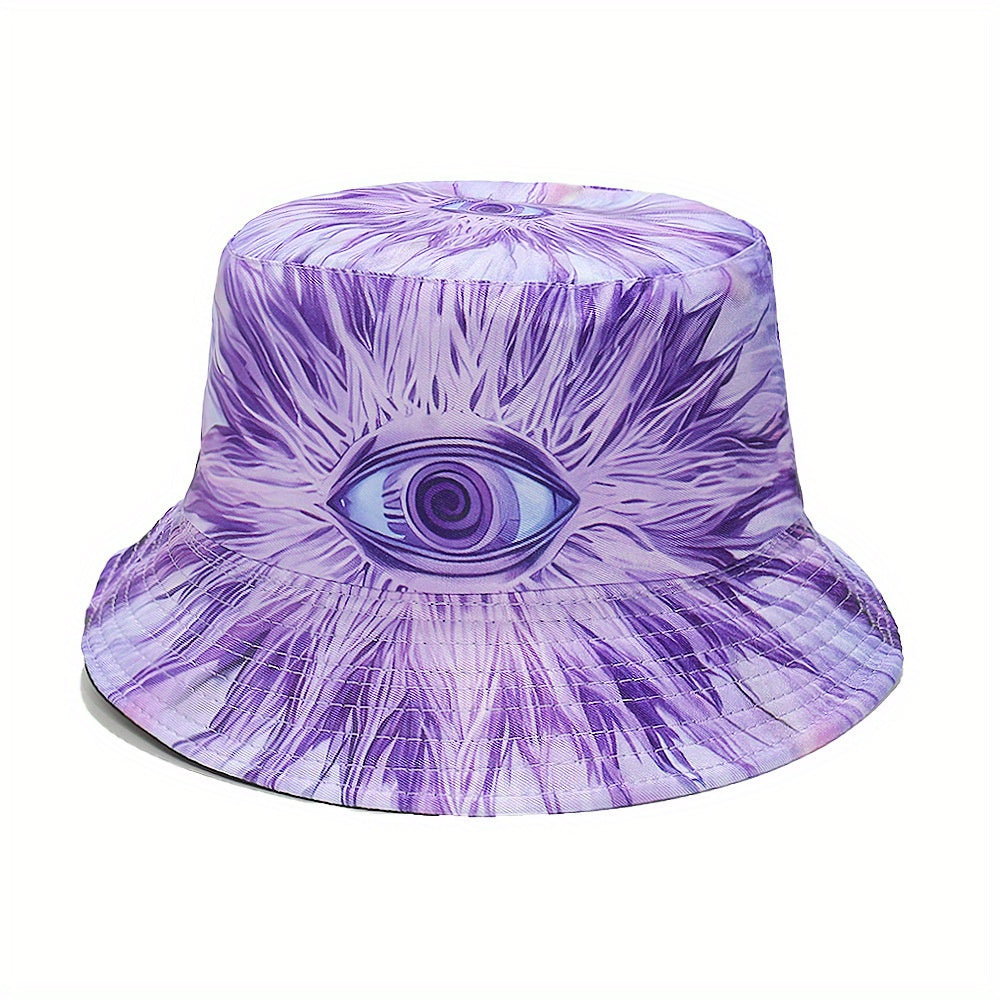 Reversible Bucket Hat 3D Eye Design