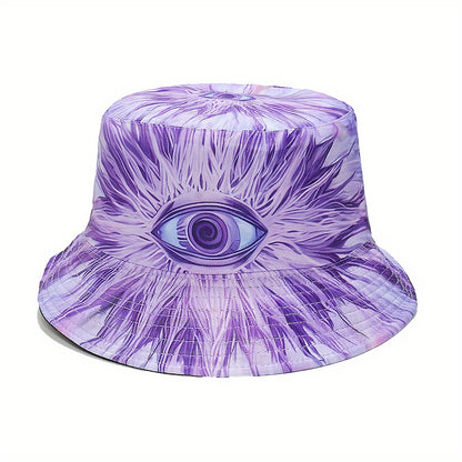 Reversible Bucket Hat 3D Eye Design
