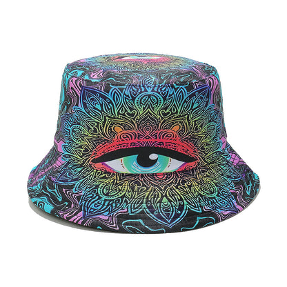 Reversible Bucket Hat 3D Eye Design