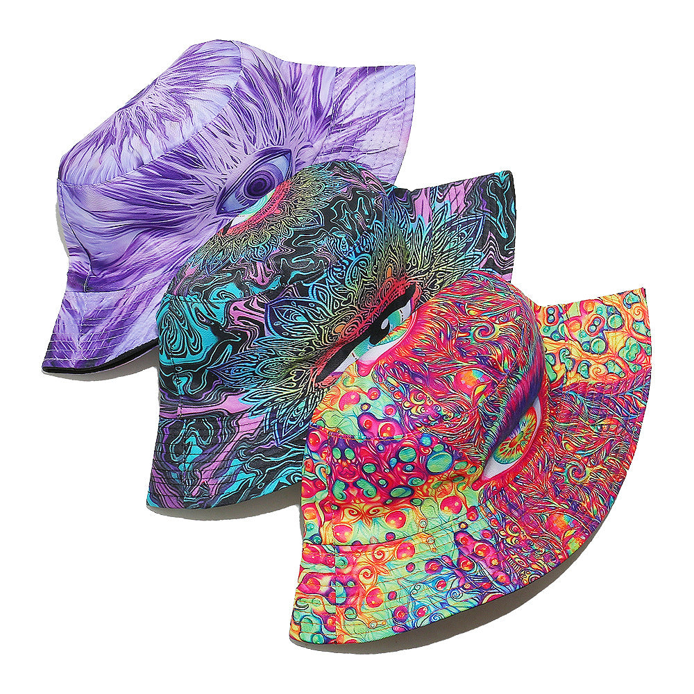 Reversible Bucket Hat 3D Eye Design